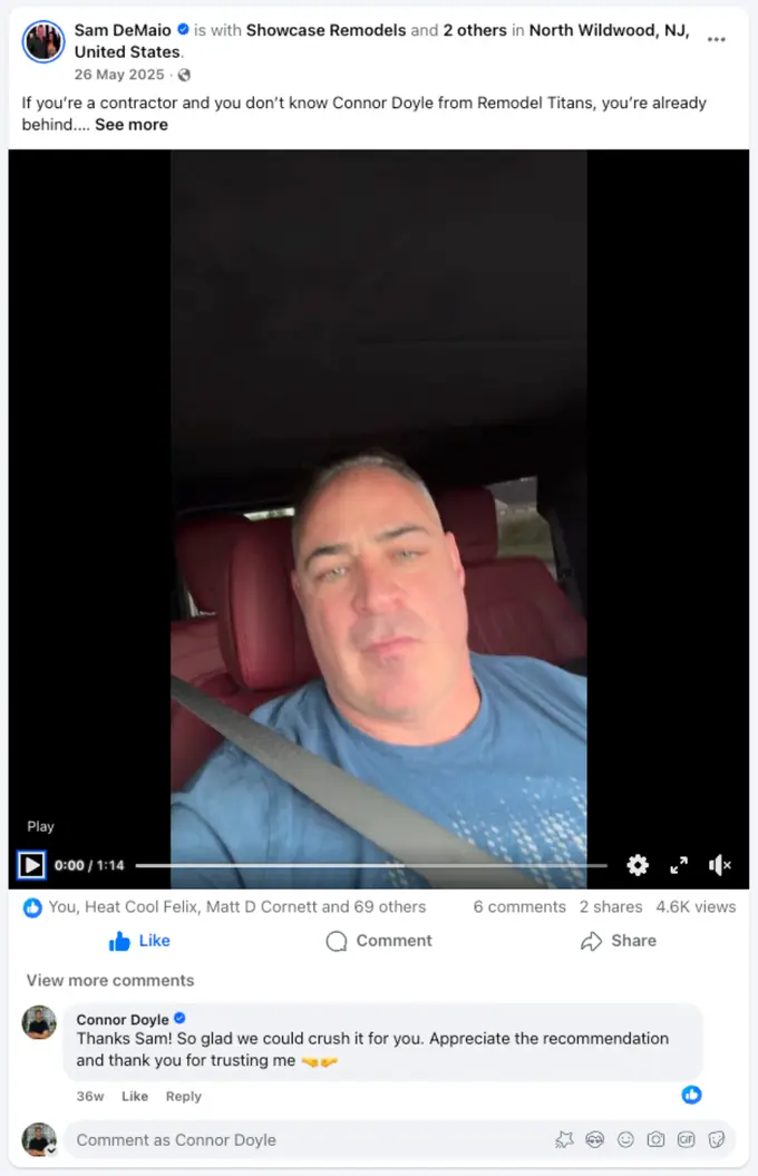 Sam DeMaio testimonial
